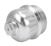 Ejoyous Couvercle de Boîtier de Filtre à Carburant, Bouchon de Filtre à Carburant en Alliage d'aluminium 134001 pour L5P 6,6 L 2017-2019, Léger, Durable et Résistant à la Corrosion (SILVER)
