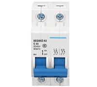 Ejoyous Disjoncteur Miniature DC Disjoncteur ABS 2P DC 400 V 6KA Protection contre les Surcharges et les Courts-circuits Interrupteur d'air pour Panneaux Solaires Photovoltaïques, Réseaux et