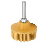 Ejoyous Disque à Poils de 2 ", Brosse de Meulage en Caoutchouc émeri, Meule de Polissage avec Tige de 1/4", pour la Finition Fine du Métal, le Nettoyage, L'élimination de la Rouil (YELLOW)