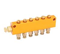 Ejoyous Distributeur d' Séparateur à Piston en Laiton avec Vanne de Commande Réglable Entrée M10x1 pour Collecteur de Lubrification de Tuyau d' de 6 Mm et 4 Mm pour Système de Lubrification de (Un