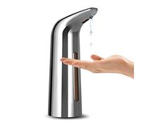 Ejoyous Distributeur de Savon Automatique, Distributeur de Savon électrique 400 ML avec Capteurs Intelligents et Dosage sans Contact pour Salle de Bain, Toilettes, Cuisine (Silver)