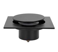 Ejoyous Drain de Douche Carré, Siphon de Sol en Acier Inoxydable Anti Odeur, Noir, 10 x 10 cm, pour Cuisine, Salle de Bain, Garage, sous-Sol, Toilette