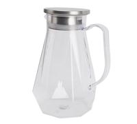 Ejoyous Eau Carafe en Verre Joue D'Eau Claire Cruche à Eau 1500 Ml de Chaleur Acrylique - Résistant jusqu'à 100 ℃ avec Couvercle et Poignée pour les Boissons Rafraîchissantes (Style 2)