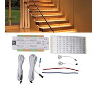 Ejoyous Éclairage D'escalier avec Détecteur de Mouvement, Contrôleur D'escalier à LED Contrôleur D'escalier D'escalier D'escalier D'escalier Intelligent Kit de Capteur D'éclairage
