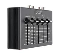 Ejoyous Égaliseur 3 Bandes, Préamplificateur Phono égaliseur EQ avec Entrée et Sortie, égalisation RIAA, Adaptateur 12 V DC avec Platines Vinyles et Stéréo