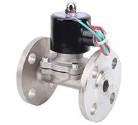 Ejoyous Électrovanne en Acier Inoxydable 304 1 2 Pouces NC Électrovanne d'air AC380V Connexion à Bride à Action Directe 0 à 1,0 MPa pour le Contrôle de l'eau, de l' et de ' dans les Systèmes