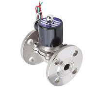 Ejoyous Électrovanne en Acier Inoxydable 304 1 2 Pouces NC Électrovanne d'air AC380V Connexion à Bride à Action Directe 0 à 1,0 MPa pour le Contrôle de l'eau, de l' et de ' dans les Systèmes