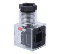Ejoyous Electrovanne Plug, Connecteur de Tension Solenoïde DC24V, Bobine Solenoïde Plug, Indicateur de Tension Universel Transparent, pour Accessoires de Vanne Hydraulique