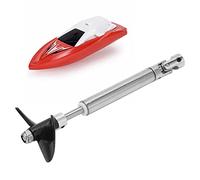 Ejoyous Ensemble d'arbre de Modèle de Bateau RC, Arbre D'entraînement D'assemblage d'arbre D'entraînement de 4 Mm avec Lame D'hélice pour Bateau RC, Modèle de Fait à la Main