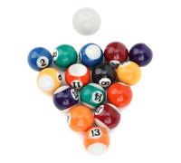 Ejoyous Ensemble de Boules de Billard Mini Boules de Billard en Résine 16 Pièces Rondes équilibrées de 32 Mm avec 15 Numérotées et 1 Boule de Queue pour Enfants Salle de Jeux Familiale Bar Table de