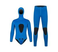 Ejoyous Ensemble de Combinaison de Plongée 2 Pièces 3mm Combinaison de Plongée de Chasse sous-Marine en Néoprène avec Haut à Capuche et Pantalon Long Isolation Thermique Genoux Renforcés pour Hommes