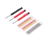 Ejoyous Ensemble de Crayons de Charpentier Solides, Porte-mines à Trou Profond à Long Nez 2,8 Mm avec Recharges de Couleur, Conception de Clip à Pointe étendue pour les Maçons de Construction en Bois