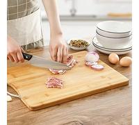 Ejoyous Ensemble de Planches à Découper en Bambou, 3 Planches à Découper en Bois Double Face en 3 Tailles 12,6 X 8,7 Pouces, 13,4 X 9,4 Pouces, 15,7 11,8 pour la Préparation des Repas de la Cuisine