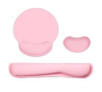Ejoyous Ergonomic Memory Foam Keyboard Wrist Rest Set, 3-in-1 Green (PINK)