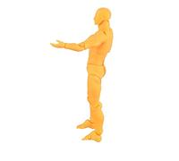 Ejoyous Figure d'action Flexible Masculine, Matériau PVC Premium, Figure d'action Musculaire pour Les Artistes, Poses Réglables, Utilisations Multiples, Porte-greffe, Prend en Charge des (Orange