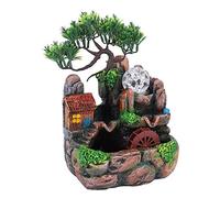 Ejoyous Fontaine d'intérieur, LED Fontaine de Table Cascades intérieures de Bureau méditation de Salon avec éclairage pour décoration extérieure humidificateur décoration de