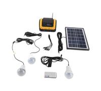 Ejoyous Générateur D'énergie Solaire Centrale électrique Portable Générateur Solaire 5000 MAh Batterie Rechargeable Affichage LED Numérique MP3 Radio FM Sortie USB Panneau pour