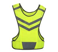Ejoyous Gilet de sécurité Réfléchissant Haute visibilité Ajustable | Polyester Mesh, Sports de Plein Air, Course à Pied Cyclisme Randonnée, Ceinture à Boucle, Poche Avant, Convient à la