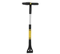 Ejoyous Grattoir à Glace Brosse à Neige Extensible 3 en 1 Pelle à Neige de Voiture avec Alliage d'aluminium ABS Tête Rotative de 29,1 à 35,4 Pouces pour Pare-Brise, Fenêtre de Toit, Conduite (Yellow)