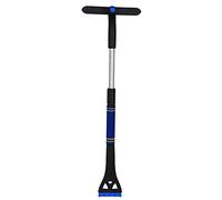 Ejoyous Grattoir à Glace Brosse à Neige Extensible 3 en 1 Pelle à Neige de Voiture avec Alliage d'aluminium ABS Tête Rotative de 29,1 à 35,4 Pouces pour Pare-Brise, Fenêtre de Toit, Conduite (Blue)