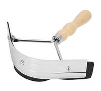 Ejoyous Grattoir à Sueur pour Chevaux, Manche en Bois, Outil de Toilettage pour Chevaux, 8,8 X,7 Pouces, Bord en Caoutchouc en Acier Inoxydable, Nettoyage 2 en 1 et élimination de l'eau pour,