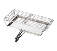 Ejoyous Grille-Pain de Camping pour Cuisinière à Gaz, Grille-Pain de Camping en Acier Inoxydable avec Poignée Pliante, Grille-Pain à Gaz pour Cuisinière à Gaz à 2 Tranches, Grille-Pain