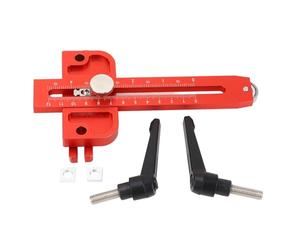Ejoyous Guide de Gabarit de Scie à Table avec Rouleau, Guide de Déchirure épais en Alliage d'aluminium avec Double échelle pour les Utilisateurs de Scie à Table et à Ruban (rouge)