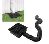 Ejoyous Gutter Downspout Extension, Catch Basin Low Profile Downspout Extender, Flexible Pipe Extension to 5ft, Protect House Foundation