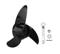 Ejoyous Hélice Hors-Bord 3 Pales 12V 24V | Ajustement de Moteur de 50 Lb, 60 Lb, 68 Lb, 88 Lb, Accessoire Marin, Plastique Haute Résistance, Broche et écrou D'hélice