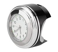 Ejoyous Horloge à Quartz pour Guidon de Moto, Construction en Aluminium, Affichage Précis de l'heure, Installation Facile pour Guidon de 7/8 Pouces (cadran blanc)