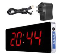 Ejoyous Horloge Murale Numérique LED de Cuisine - Calendrier, Température, Affichage (36 * 13 * 3cm) - Horloge avec Affichage des Minutes