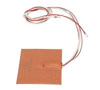 Ejoyous Imprimante 3D Coussin Chauffant en Silicone, 100x100mm 220V | V0.1 V0 Tapis de lit chauffant, thermistance 100K, silicone orange, support adhésif, imprimante 3D faite maison