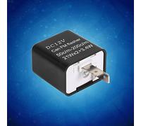 Ejoyous Indicateur de Clignotant de Moto Universel, Relais de Clignotant à 2 Broches, Vitesse Réglable, étanche, DC 12V pour Lumières LED (BLACK)