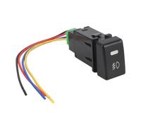 Ejoyous Interrupteur à Bouton-poussoir, ABS 4 Pôles 12 V, Bouton à Bascule avec Double Indicateur LED, Faisceau de Câblage pour Feux de Brouillard Tout-terrain et pour ISUZU MU X 2014