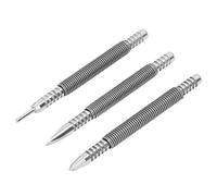 Ejoyous Jeu de Clous à Ressort 3 Pièces, Poinçon à Ressort en Acier au Carbone 3500PSI, Ensemble de Clous Anti-choc et Contre-poinçon pour Bois, Métal et Verre