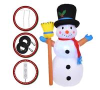 Ejoyous Jeu de Neige Gonflable 1,2 M de Neige à Air 4 Pieds de Neige Gonflable avec Un Crochet Léger et Sol de Rotation à 7 Couleurs pour la Décoration de Noël de la Fête en Jardinage (Prise UE)