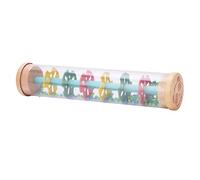 Ejoyous Jouet Bâton de Pluie, Hochet Rainmaker en Bois Massif et Plastique 8,3 Pouces, Jouet Sensoriel avec Son de Pluie avec Perles de Couleur, Entraînement Auditif des Mains pour Bébés,