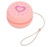 Ejoyous Jouet Yoyo en Bois, Modèle de Dessin animé , Jouet D'enseignement pour L'éducation Précoce avec Un Design Peint coloré (Coeur Rose)