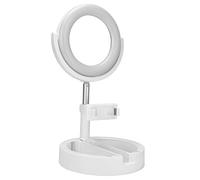 Ejoyous K3 Lampe de Remplissage Pliable en Direct Lumière de Remplissage Réglable ABS Alliage d'aluminium 3 Couleurs de Lumière 35 à 65 Cm de Hauteur Batterie 2000 MAh pour Une Utilisation en (White)