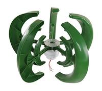 Ejoyous Kit de Générateur d'éolienne 12 V 24 V Générateur d'éolienne Verticale avec 5 Pales à Aimant Permanent triphasé pour la Surveillance Marine à Domicile Réverbère (400W)