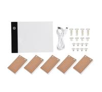 Ejoyous Kit de Livre à Rabat, Mini Boîte à Lumière LED de Traçage Portable A6 avec Lumières de Protection des Yeux Réglables pour la Calligraphie, la Peinture, L'animation, le Dessin (USB)