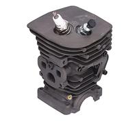 Ejoyous Kit de Piston de Cylindre de 47 Mm, Ensemble de Pistons de Cylindre de Tronçonneuse en Aluminium avec Soupape de Décharge de Filtre à Air, Bougie d'allumage pour 455 460, Remplacement pour