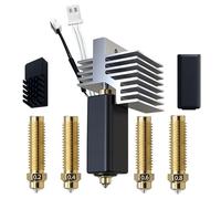 Ejoyous Kit de Remplacement Hotend 0,4 Mm, Laiton et Acier, extrémité Chaude de l'extrudeuse d'imprimante 3D avec Quatre Buses pour Carbon