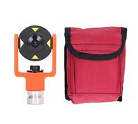 Ejoyous Kit de Système de Mini Prisme, Mini Réflecteur à Prisme Recouvert de Cuivre de 25,4 Mm avec Bulles Latérales Constantes de 0 Mm et -30, Support de Crochet en S pour Station Totale d'enquête,