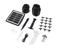 Ejoyous Kit d'irrigation Goutte à Goutte Solaire Automatique, Système d'irrigation à à énergie Solaire en PVC ABS avec Minuterie de Batterie de 2000 MAh et Pompe pour Balcon, Patio, Serre, Jardin