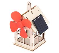 Ejoyous Kit éducatif Scientifique pour Enfants de 7 Ans et Plus, Maison en Bois avec Moulin à Vent Solaire, Expérience D'énergie Solaire DIY pour Améliorer L'intérêt d'apprentissage
