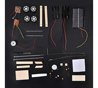 Ejoyous Kit Voiture en Bois DIY RC Solaire, Jouet Éducatif STEM à Construire Soi-même, Coque Peignable pour Enfants, avec Télécommande, Interaction Parent-Enfant