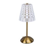 Ejoyous Lampe de Table LED sans Fil, Base en Acrylique Optique et Métal doré, Contrôle Tactile et luminosité Variable, Parfaite pour la Chambre et le Salon