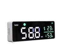Ejoyous Large écran LED Icône d'alarme Automatique, Multifinctional Mur Wall Suspendu le Niveau du Niveau Sonore avec un Long Câble USB, Idéal pour Tester les Niveaux de Bruit dans les Itinéraires