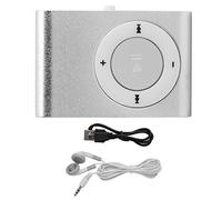 Ejoyous Lecteur MP3, Lecteur Multimédia de Musique Numérique Portable, Mini Lecteur à Clips Arrière avec écouteurs et Câble USB pour la Course à Pied Sportive (Silver)